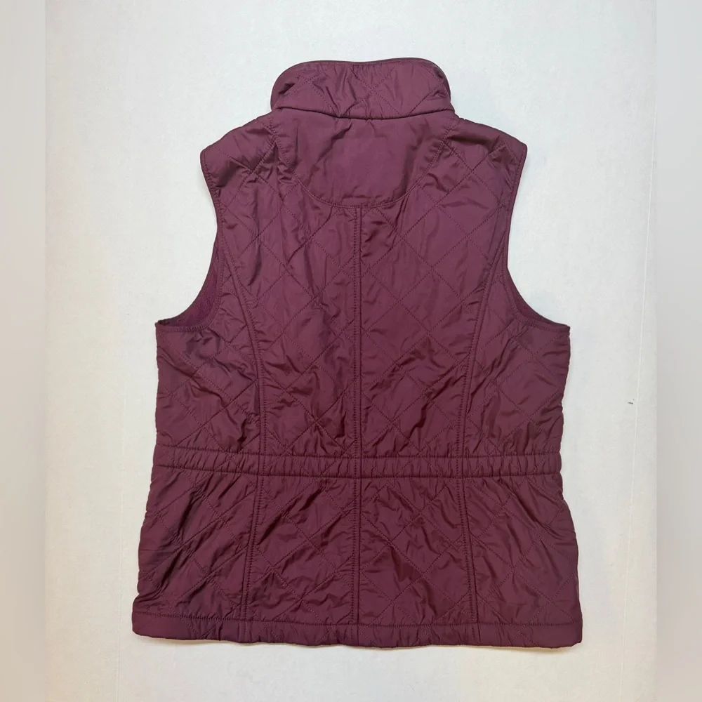 Talbots Burgundy Women’s Medium Fleece Quilted Puffer Vest